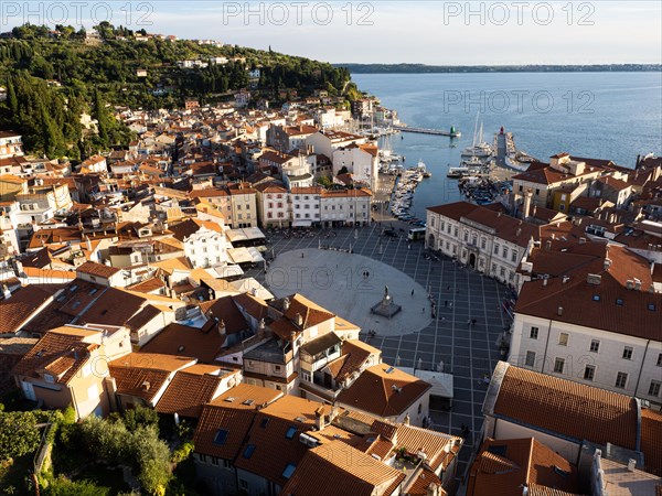 View of Tartini Square from the tower of St. George's Cathedral