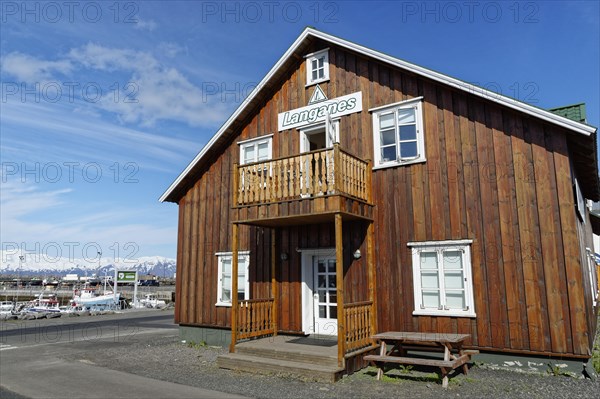 Harbour building in the harbour of Husavik