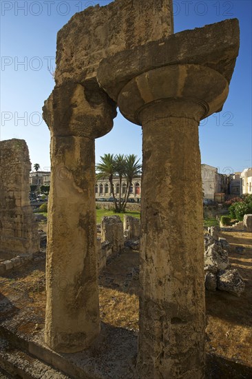 Temple of Apollo in the old town of Ortigia