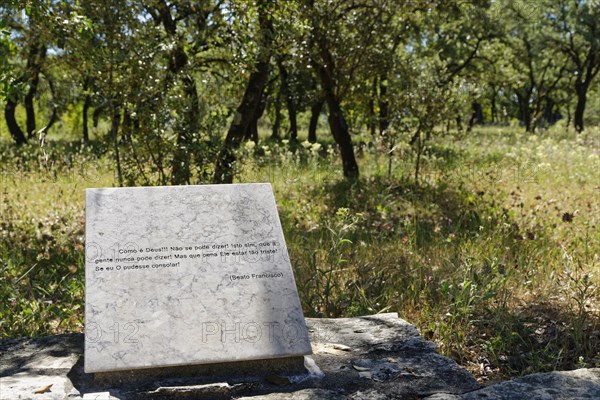 Board with prayers of the shepherd children