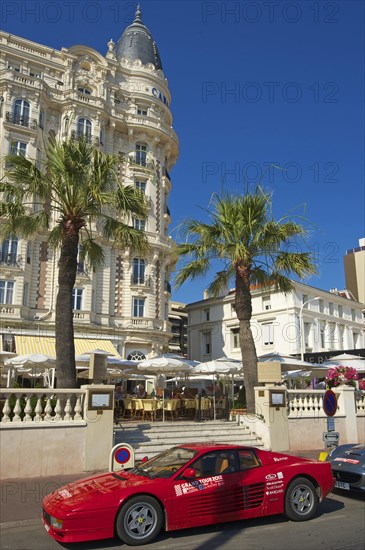 Ferrari from the Hotel Carlton on the Croisette in Cannes
