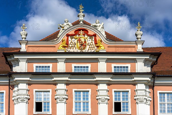 The ducal coat of arms on the castle in Meersburg