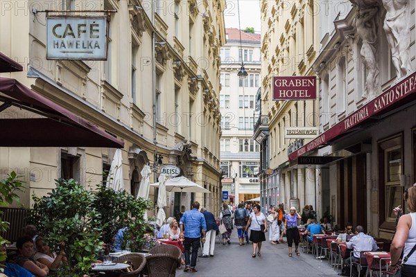 Dorotheergasse with Cafe Hweklka