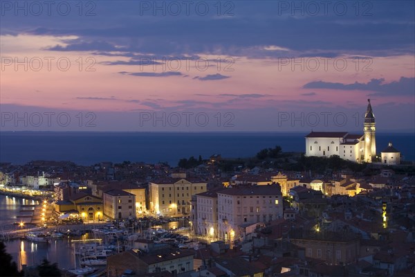 View of Piran at night