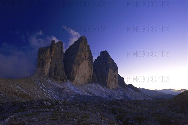 North faces of the Three Peaks