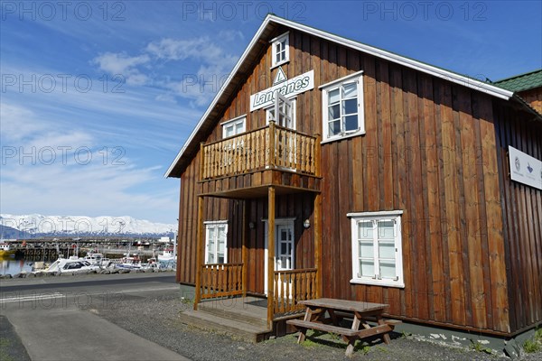 Harbour building in the harbour of Husavik