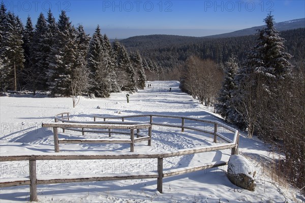 Start of the Brocken hiking trail at Torfhaus