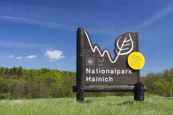 Entrance sign of the Hainich National Park