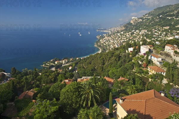 View from Roquebrune to the coast and Monte Carlo