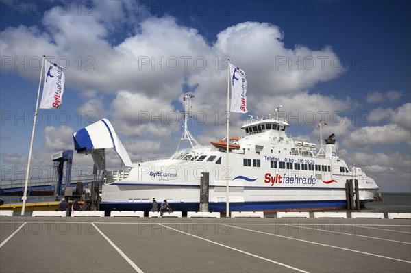 Car ferry from the island of Roemoe Denmark to