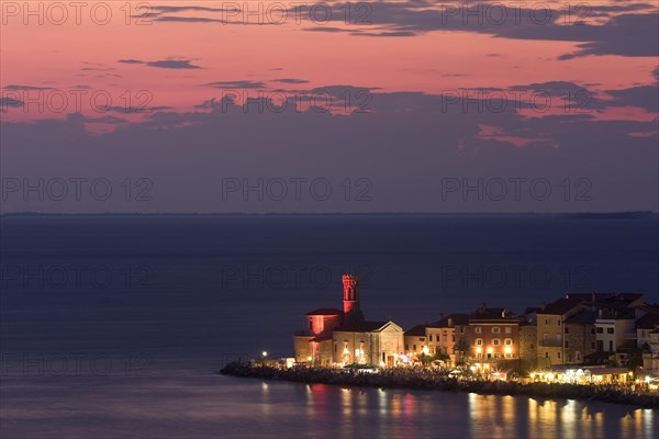 View of Piran at night