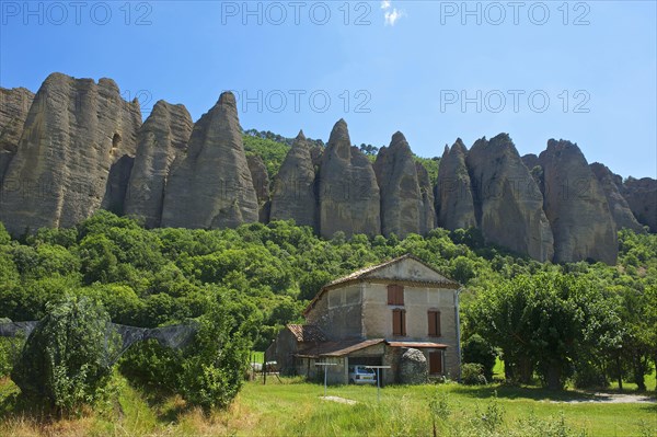 Rocks of Les Mees in the Durane Valley