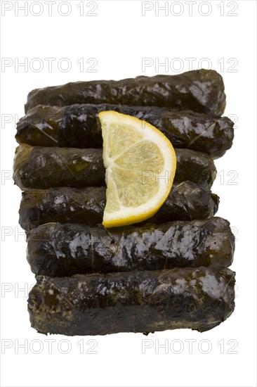 Stuffed grape leaves with olive oil