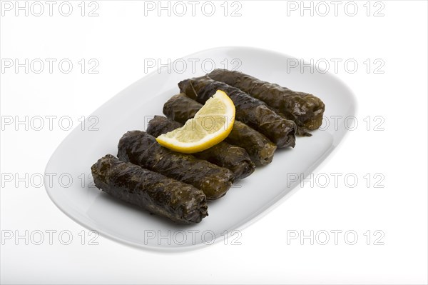 Stuffed grape leaves with olive oil