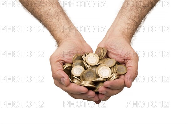 A handful of Turkish coins