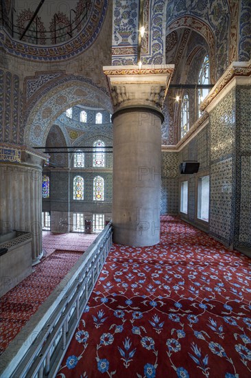 Interior view of the blue mosque