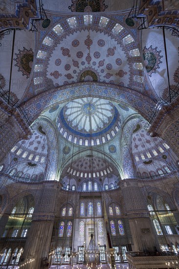 Interior view of the blue mosque