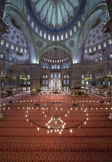 Interior view of the blue mosque