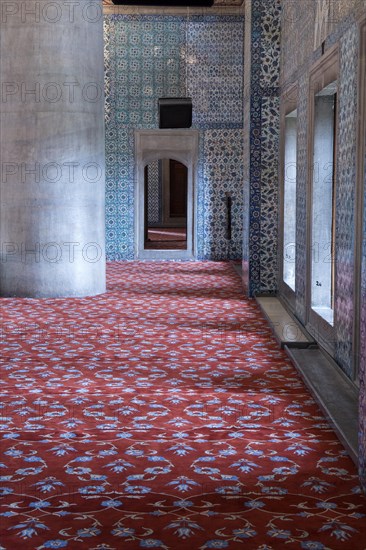 Interior view of the blue mosque