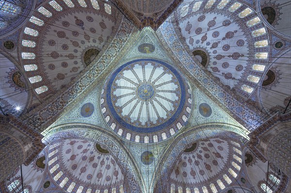 Interior view of the blue mosque