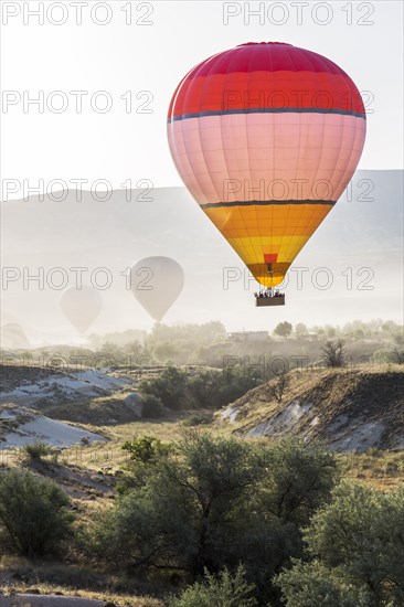 Hot Air Balloon Flying over Cappadocia