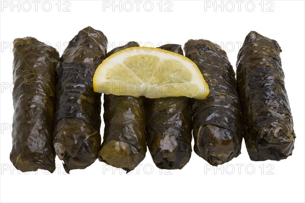 Stuffed grape leaves with olive oil
