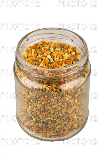 A jar of fresh bee pollen