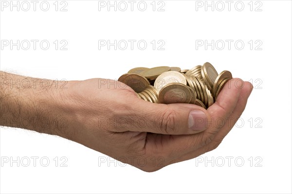 A handful of Turkish coins