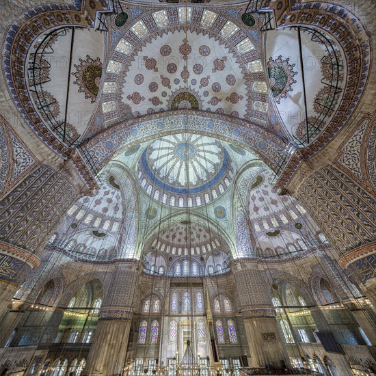 Interior view of the blue mosque