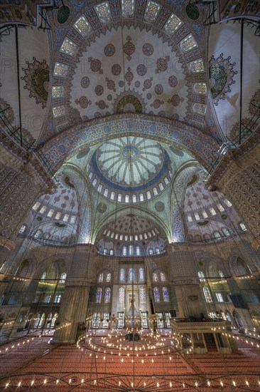 Interior view of the blue mosque