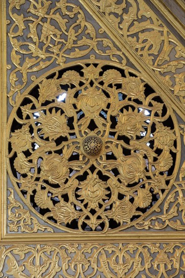 Decoration of the minbar in the blue mosque