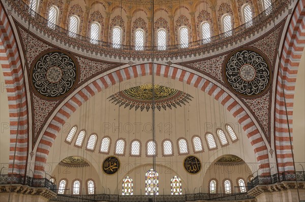 Interior view of the Suleymaniye Mosque