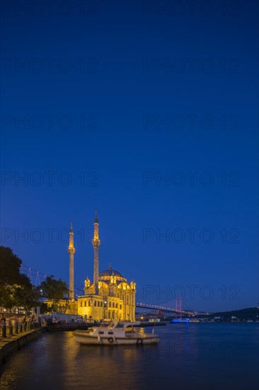 Ortakoy Mosque by night in Istanbul