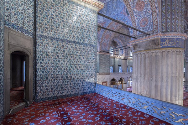 Interior view of the blue mosque