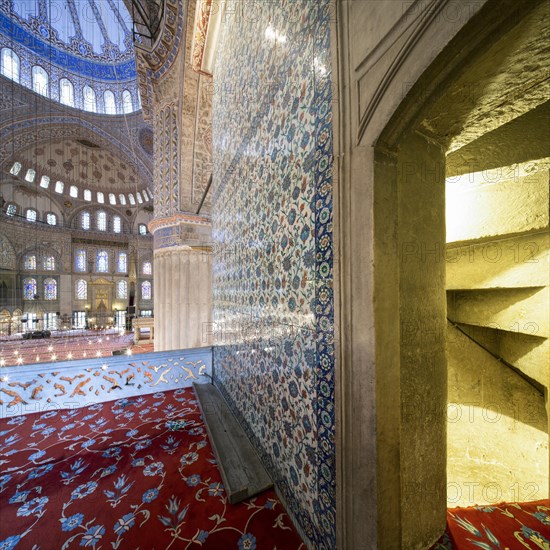 Interior view of the blue mosque