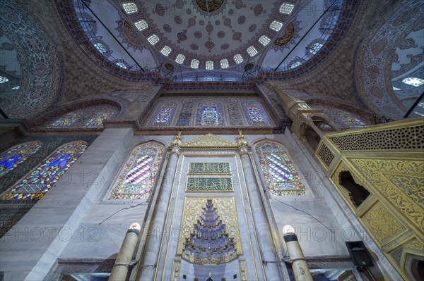 Interior view of the blue mosque