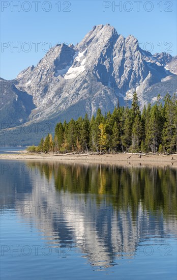 Mountains reflected in a lake