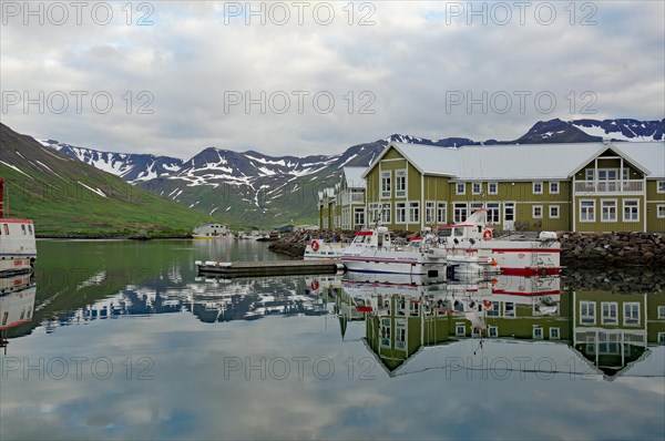 Building reflected in the water