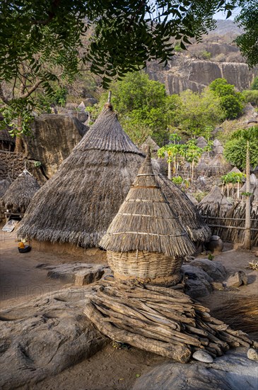 Tradtional build huts of the Otuho or Lutoko tribe in a village in the Imatong mountains