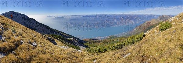 Monte Baldo with the peak Cima Valdritta and Lake Garda