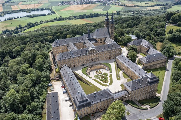 Aerial view of Banz Monastery