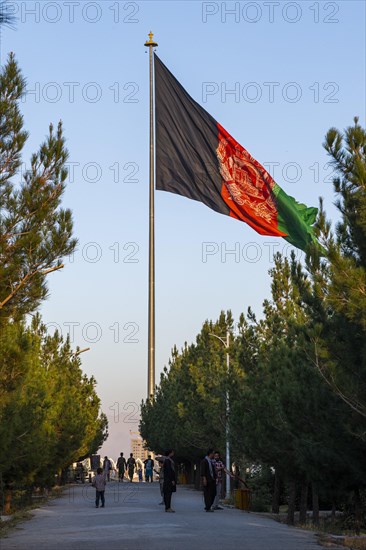 Giant flag over Kabul
