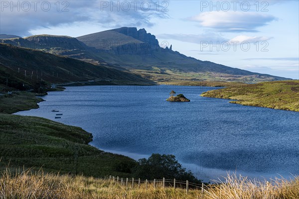 Loch Leathan with the old man of Storr in the background