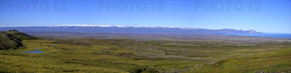 Heradsfloi Bay and Fagradalsfjoell Mountain Massif