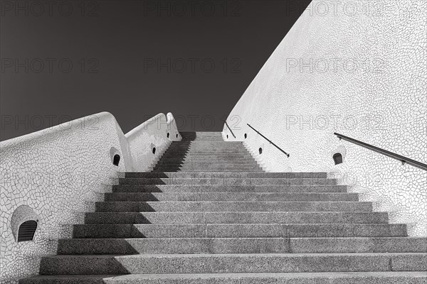 Exterior staircase at the Auditorio de Tenerife concert hall