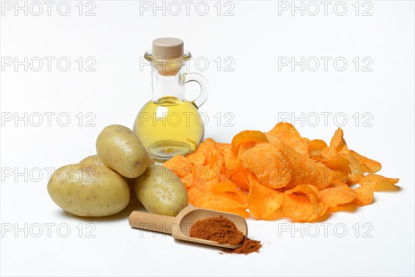 Potato and crisps with paprika flavour