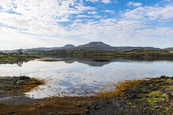 Water reflections on lake Dunvegan