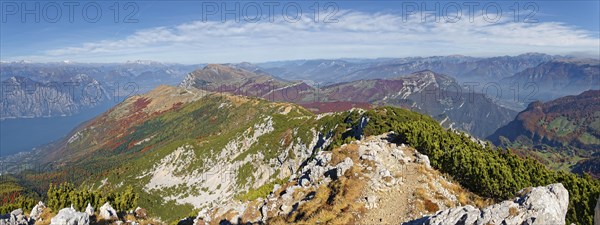 Northern Monte Baldo ridge and Lake Garda