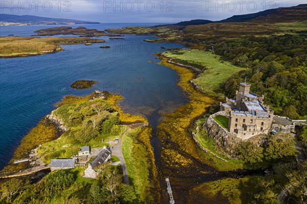 Aerial of Dunvegan castle