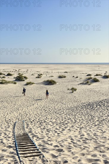 Sand dune and wide beach near Wittduen